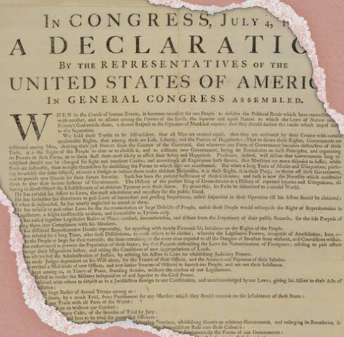 Declaración de Independencia de las Trece Colonias.