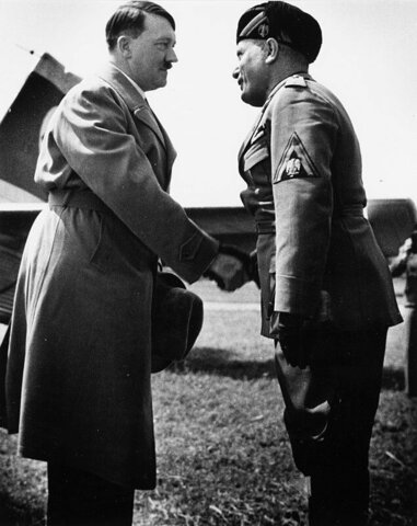 Mussolini and Hitler Meet