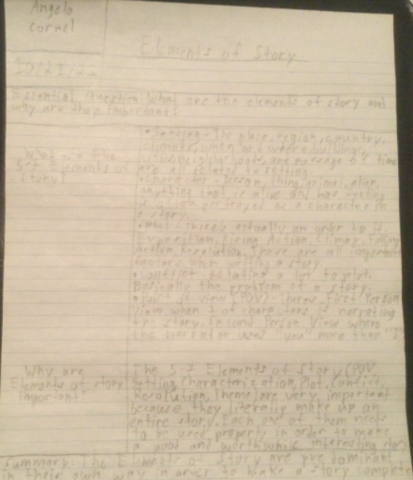 What are the Elements of Story?