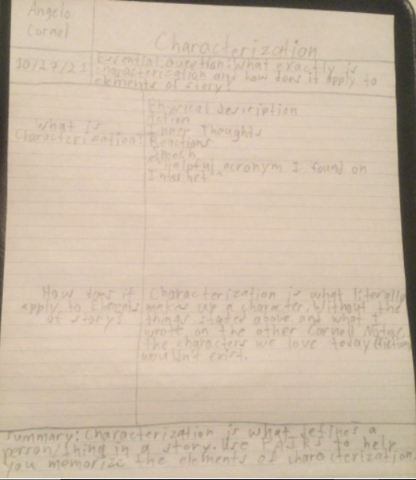 What is Characterization?