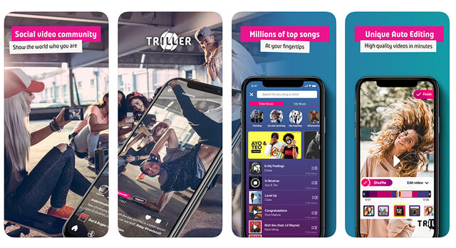 Triller, a video editing application, has been transformed into a social networking service by enabling users to follow one another and publicly publish their recordings.