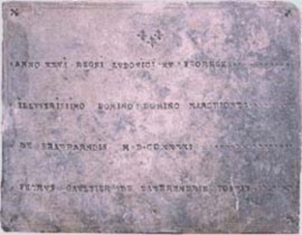 La Verendrye plate buried