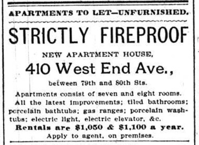 "Strictly Fireproof, New Apartment House"