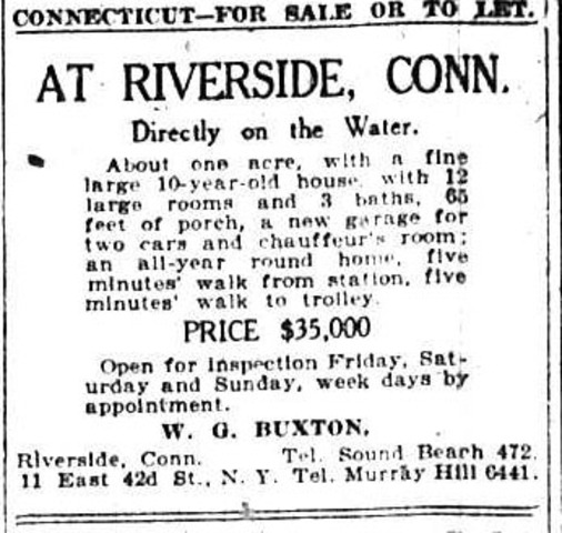 "At Riverside, Conn"