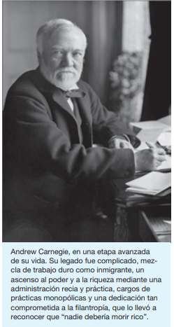 Andrew Carnegie crea la nueva compañía industrial, perfil del gerente