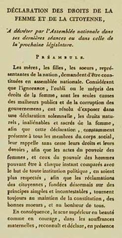 DECLARACIÓ DE DRETS DE LA DONA I LA CIUTADANA