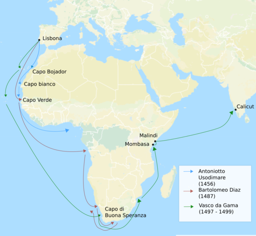 Diaz raggiunge il Capo di Buona Speranza (Africa)