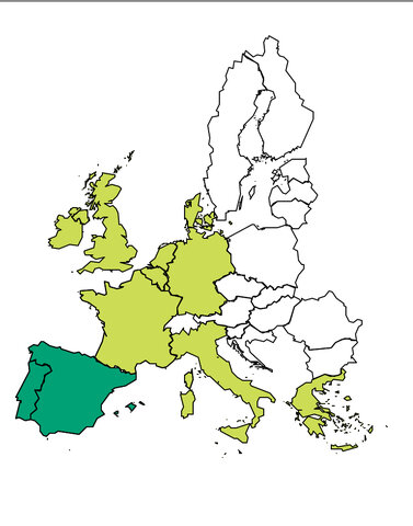 Two new members: Spain and Portugal