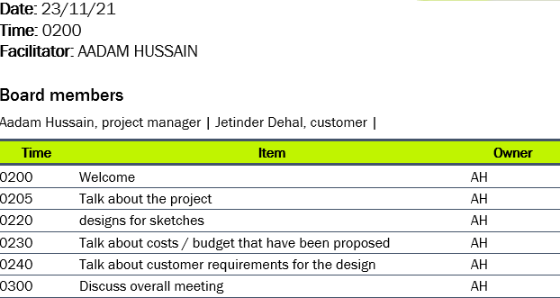project mng todays session 23/11/2021