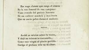 Poema de José Zorrilla hacia Larra