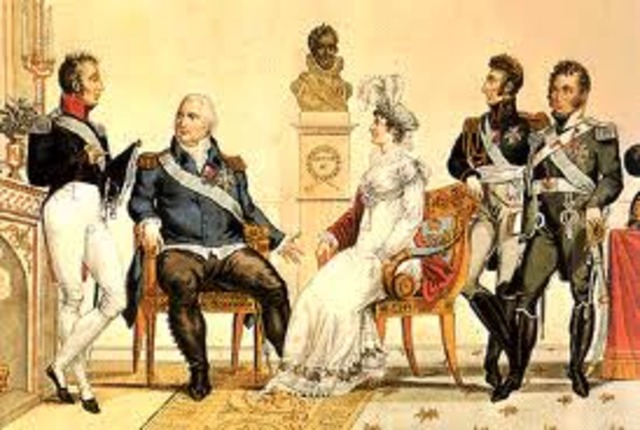 luis xviii RESTAURA LA MONARQUIA