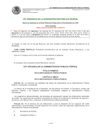 Ley organica de la administración pública
