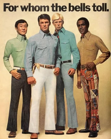 1970-1979 mens groovy bottoms