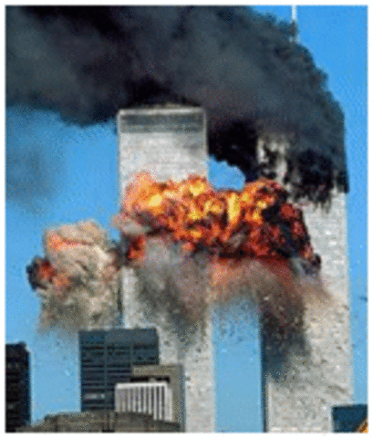 Ataque terrorista às Torres Gêmeas.