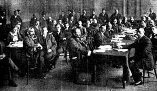 Primer congreso de la II AIT, en Bruselas.