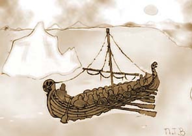 Leif Ericson And Vikings Reach North America