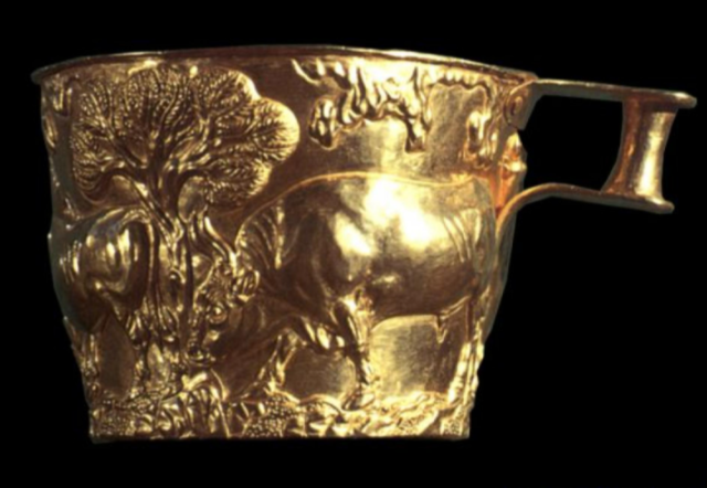 Vaso de vafio, 1500-1450 a.C. Minoico Reciente.