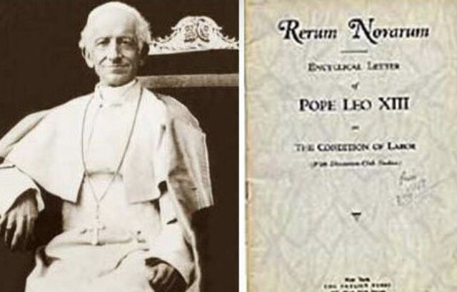 El Papa León XIII publica la Rerum Novarum.