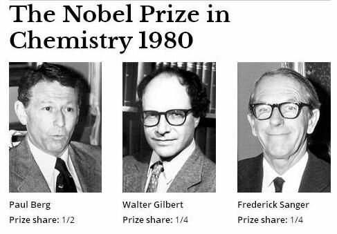 Walter Gilbert, Frederick Sanger