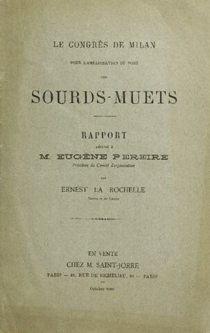 Fin de l'effort de l'Abbé de l'Epée-Siècle de Grande noirceur