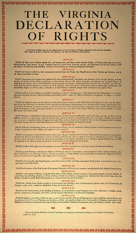Thomas Jefferson redactó la Declaración de los Derechos de Virginia