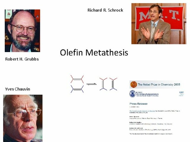 Yves Chauvin, Robert H. Grubbs, Richard R. Schrock