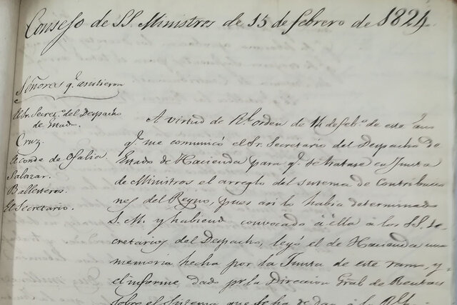 Creación del Consejo de Ministros.