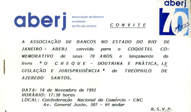 Coquetel em homenagem aos 70 anos de Aberj