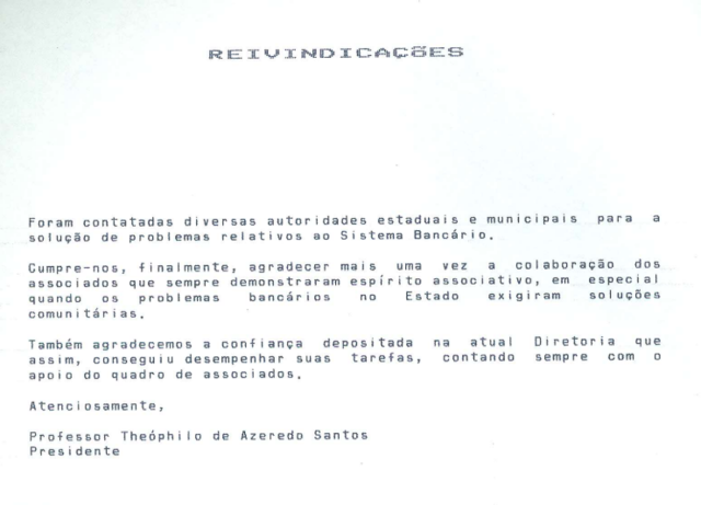 Relatório de 1991