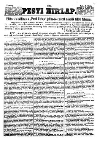 Pesti Hírlap, menlevél