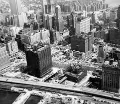 Construction of the twin towers (World Trade Center)