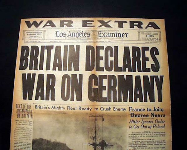 Britain declared war on Germany