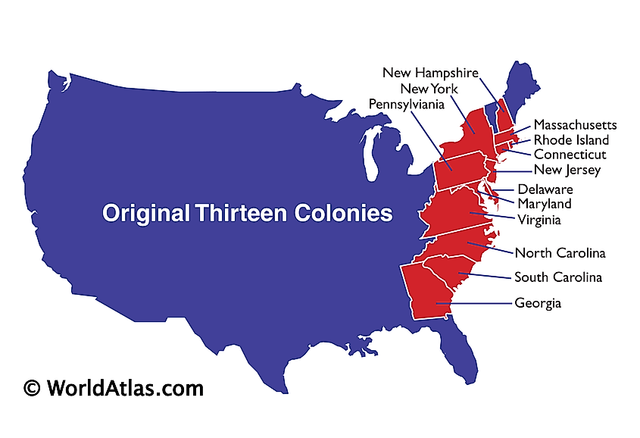 The 13 colonies declare independence
