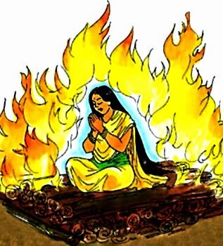 Interdiction par les anglais des veuve sur le bucher