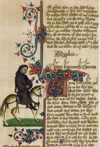 Geoffrey Chaucer writes “The canterbury tales”