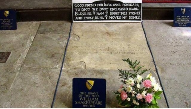 Shakespeare died in Stratford-upon-Avon on April 23, 1616
