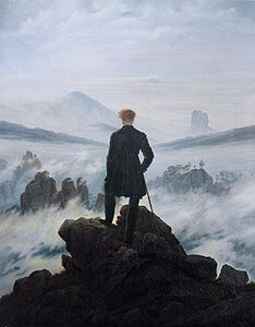 Viatger davant un mar de boira, Friedrich