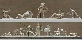 Frontones del templo de Aphaia en Egina