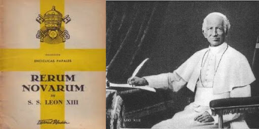 El Papa Leon XIII publica el rerum novarum