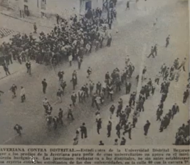 Tropel entre los estudiantes de la Caldasianos y Javerianos