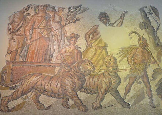 ROMA. MOSAICO. El triunfo de Baco