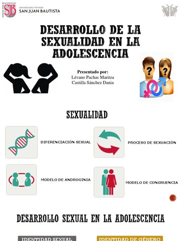 Desarrollo sexual en la adolescencia