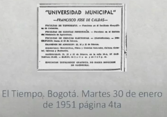 Universidad Municipal de Bogotá Francisco José de Caldas