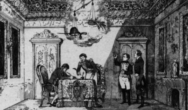 Tratado de Fontainebleau para el reparto de Portugal entre España y Francia