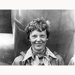 Amelia Earhart takes flight