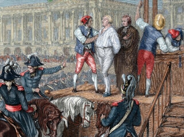 Ejecución de Luis XVI en la guillotina