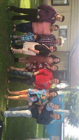 My family and I met my step sister for the time