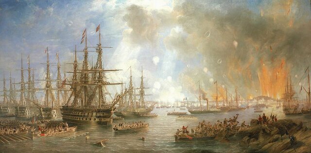 French and British ships moved in...