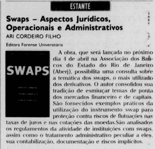 Swaps - Aspectos Jurídicos, Operacionais e Administrativos
