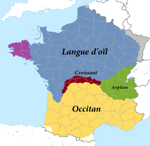 Langue d'oc et langue d'oïl